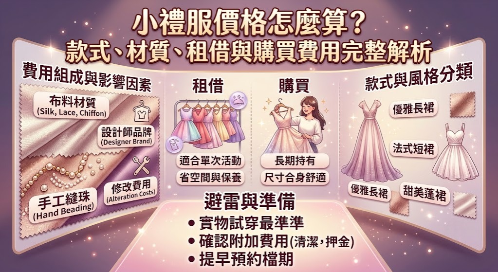 小禮服價格怎麼算?租借、購買、款式與費用完整解析
